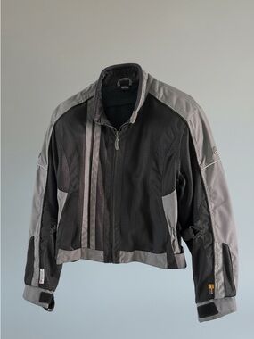 Olympia Black & Gray Women's Mesh Motorcycle Jacket